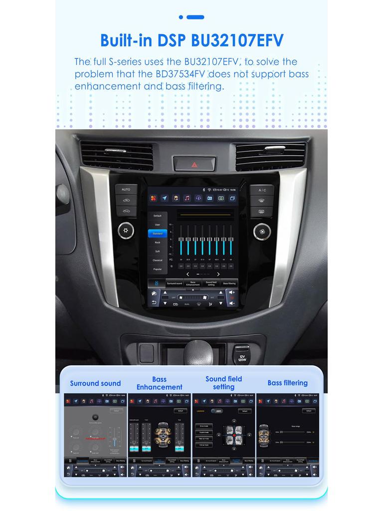 9.7" Android Vertical Screen Car Navigation with Backup Camera for 16-22 Nissan Navara