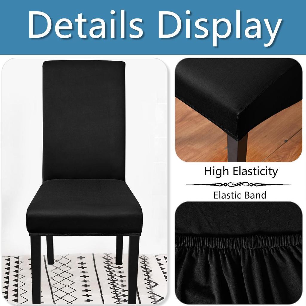 1Pcs Elastic Waterproof High-Back Chair Cover Elastic Dining Seat Cover Suitable For Home Hotel Party Banquet Wedding