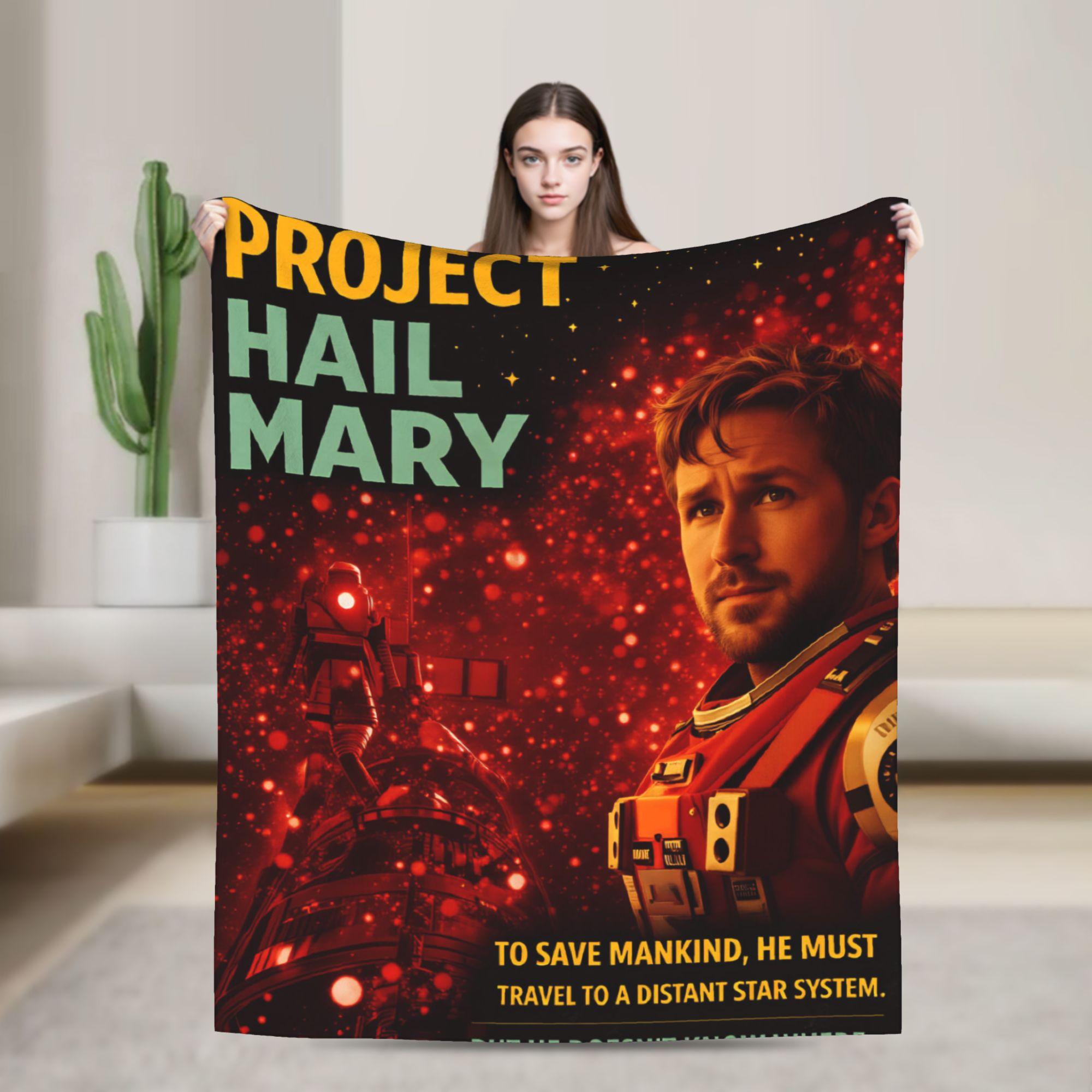 

The Only Hope Film Poster Project Hail Mary Blanket Soft Cozy Throw Blanket Winter Girls Living Room Camping Bedspread 80x120cm