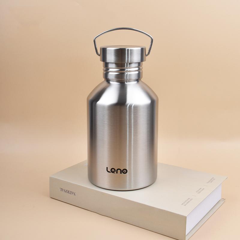 2000ML Large Capacity Stainless Steel Sports Water Bottle,Non-Insulated Flask for Cold&Hot Leakproof Travel Mug for Outdoor