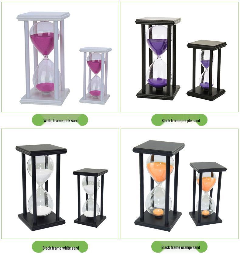Clessidra in Legno Multicolore: Timer da 5/15/30 Minuti per Lavarsi i Denti dei Bambini e Decorazioni Creative