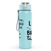 1PC Coffee Life Quote 750ml Color Plastic Sports Water Bottle Leakproof Flip Straw Lid Suitable for Sports Office Home Use