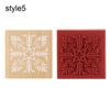 Sewing DIY Craft Stamping Square Floral Stamps Wooden Scrapbooking Rubber