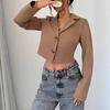 Spring Autumn Blazers Fashion Short Jacket for Women, Harajuku Solid Versatile Loose Thin Coats, Single Breasted Short Suit Top Female