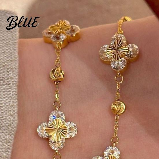 Comfortable Bracelet Women Bracelet Four-Leaf Clover Design Casual Adjustable Chain