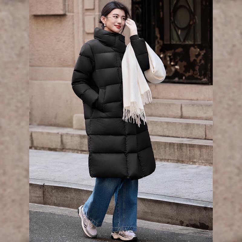 Bailuyu Women's Loose Puffer Long Down Jacket