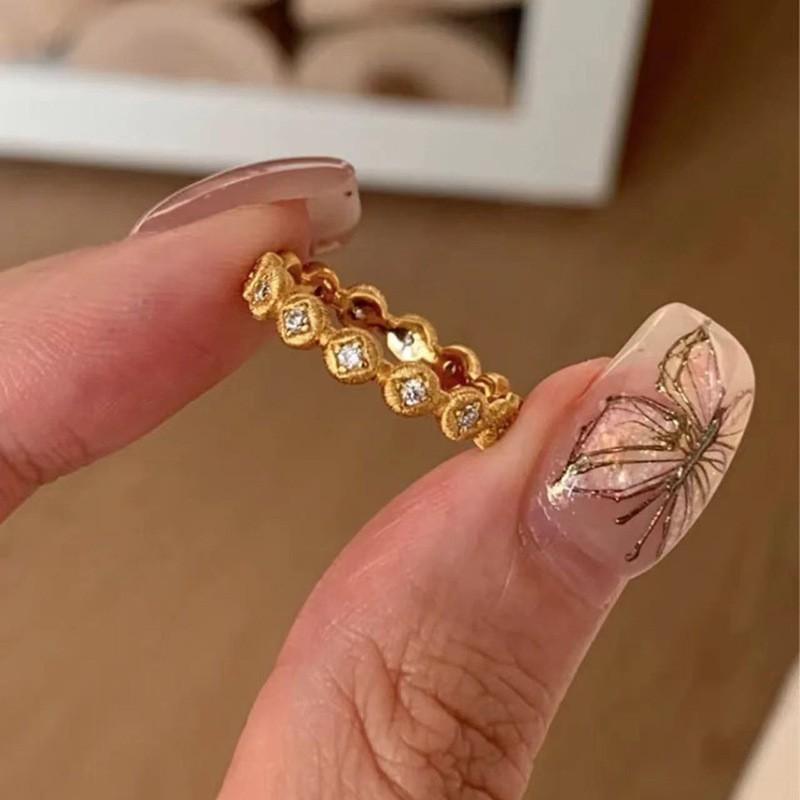 Boutique Copper Unique Ring For Stylish Women With Inlays Beautiful