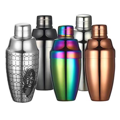 500ml Stainless Steel Cobbler Shaker with Etching Pattern Cocktail Shaker Bar Shaker Cobbler Shaker Bar Tools