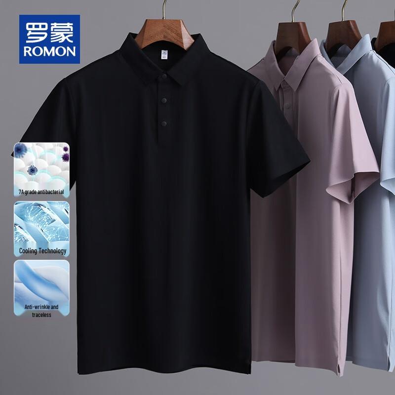 ROMON Men s Cooling Anti-Wrinkle Polo T-Shirt 56/3XL