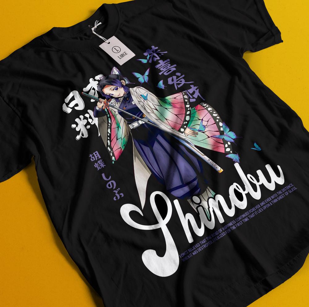 

Футболка Клинок, рассекающий демонов Футболка Синобу Кочо Футболка Тандзиро Футболка Мудзан Дома Кокушибо 4XL