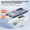 Frosted Magnetic Metal Holder Phone Case For Samsung S26 S25 Ultra S24 S26 S23 Plus S25 FE For Magsafe Wireless Charging Cover