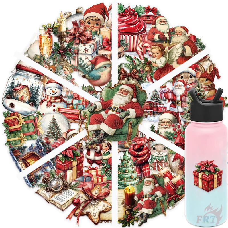 50Pcs/Set Retro ChristmasPET Stickers Waterproof DIY Fashion Doodle Decals Stickers