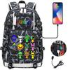 Teenager Student Backpack USB Charging 16 Rhythm Box Print Large Capacity Travel Daypack for Boys Girls