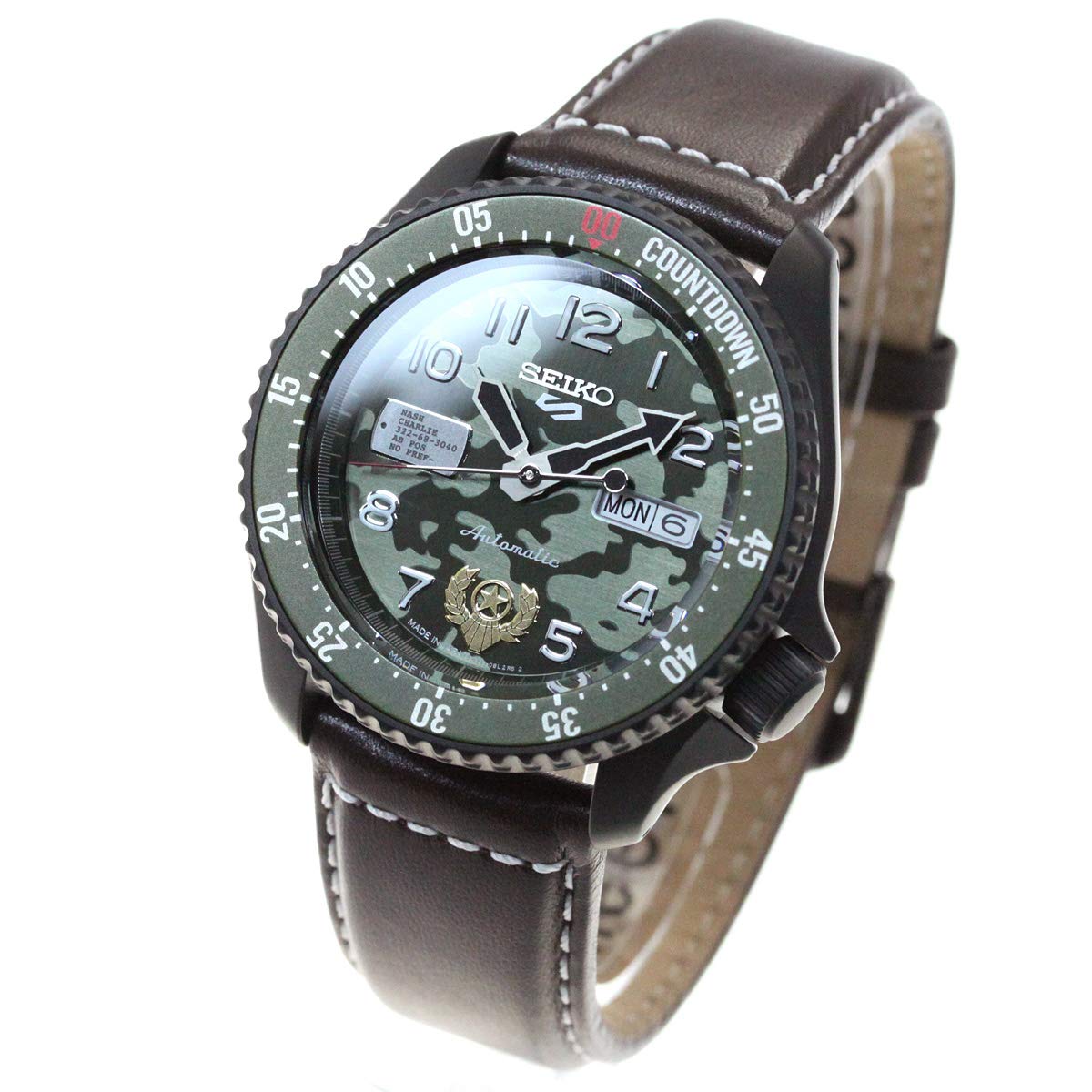

Seiko 5 Sports Street Fighter V Collaboration Limited Edition Guile SBSA081 Mechanical Watch with Leather Made in FIGHTER V The Unbreakable Mobile