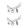 Sticker Tatuaggio Adesivo Lunga Striscia Totem Linea Dita Multi-Immagine Fiore Semplice Liscio Sole Luna Stella Schiena Vita Colonna Vertebrale