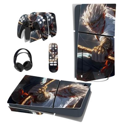 Pegatina de piel PlayVital compatible con el nuevo modelo de disco de cuerpo Slim de PS5 Pegatina de piel compatible con el control remoto de la estación de carga de auriculares de PS5 Pegatina de piel