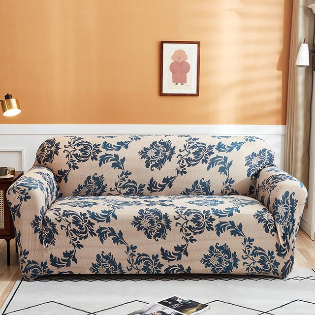 String Printed Sofa Furniture Protector Covers For Living Room Flexible Elasticized Slipcover Sectional Corner Sofa Covers 1 /2 /3 /4 -Chairer