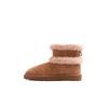 Sheepskin Thermal Abrasion Resistant Short Snow Boots Women's Brown 1016222-CHE(Team825-)