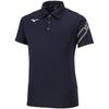 Mizuno Training Polo Standard Deep Size M Shirt, Sweat-Wicking, Quick-Drying, Fit, Deodorizing, Navy, (32MA2176)