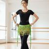 Shiny Sequin Hipscarf 4-Row Dance Wrap-skirt Fringe Hipwrap Belly Dance Belt  Dancer