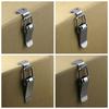 Stainless Steel Spring Loaded Draw Toggle Latch Clamp Clip Silver Hasp Latch Catch Clasp 90 Degrees Duck-Mouth Buckle Hook Lock