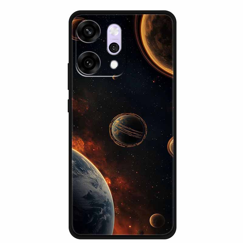 Funda de Dibujos Animados Para OPPO Reno 14 Pro Funda de Teléfono Suave de Silicona Para OPPO Reno14Pro Negra TPU Protectora Carcasa Trasera Mármol Para