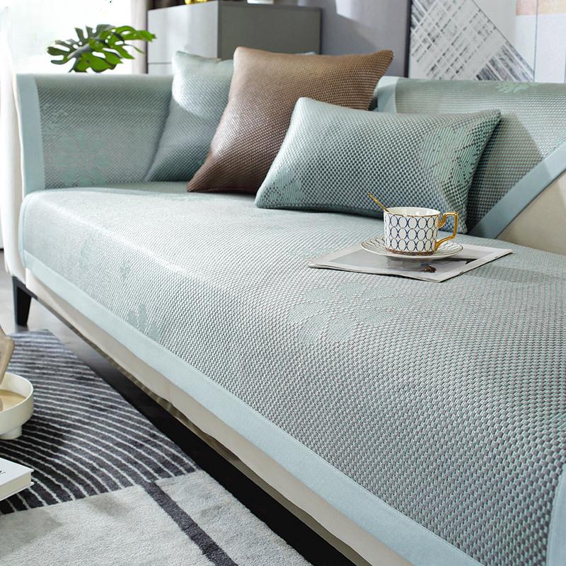 Summer Ice Silk Rattan Mat Sofa Cushion Non-Slip Summer Mat Cushion Washing Four Seasons Universal Cool Pad Sofa Cover Ice Pad