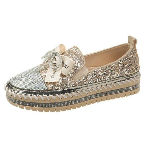 Fashion Mocassins À Enfiler Pour Femmes, Baskets En Maille, Décor Biscuits, Chaussures Plates Basses