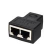 RJ45 Splitter Adapter Connector 1 To 2 Female Ports for CAT 5/CAT 6/CAT 7