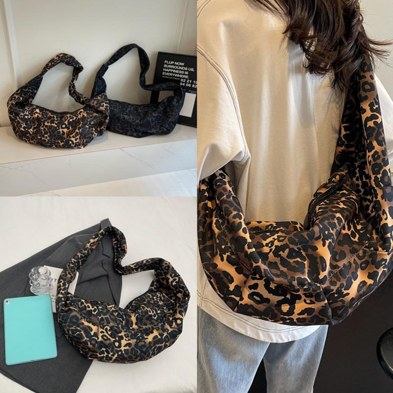 Stylish Children's Leopard Print Crossbody Bag Large Capacity For Boys And Girls