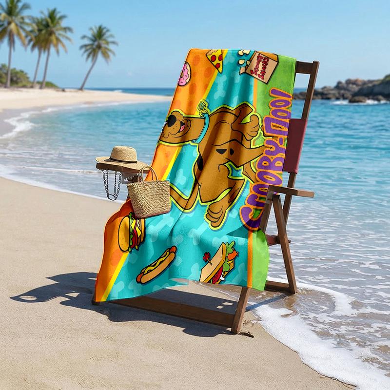 Scooby Doo Fashion Beach Towel: Ideal for Summer Adventures Soft, Absorbent and Quick Drying Suitable for Swimming and Bathing