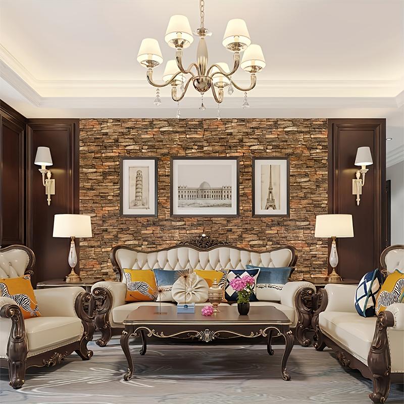 70cm Brick Pattern Self-Adhesive Wallpaper Waterproof 3D Wall Sticker Modern TV Background Home Decorative Wallpaper