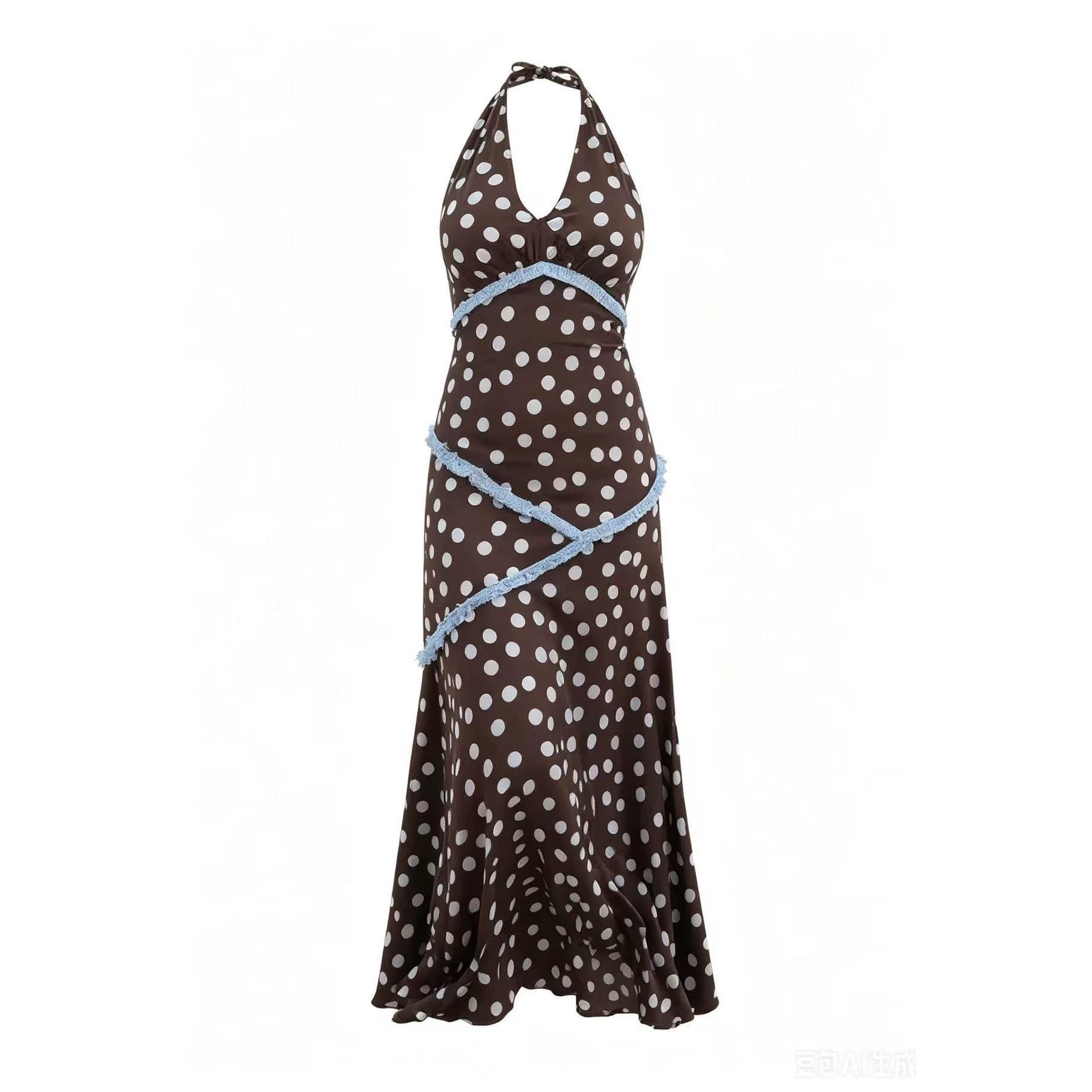Europe, America 2026 summer new thin fashion slim polka dot dress women s wholesale S