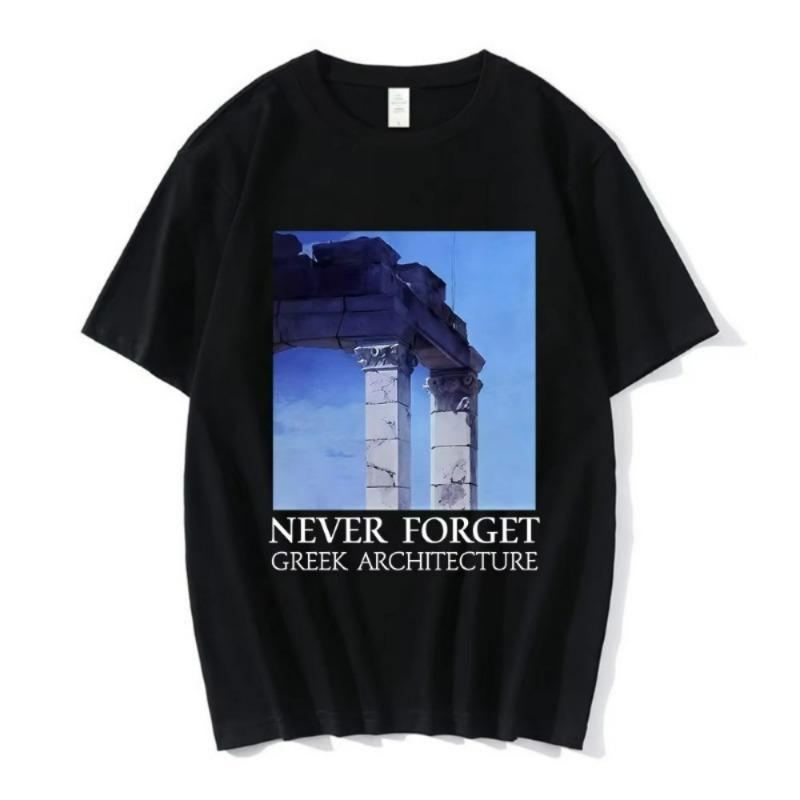 MAI DIMENTICARE ARCHITETTURA GRECA T-shirt Uomo Donna Abbigliamento Moda Maniche Corte T-shirt Oversize Cotone T-shirt Casual Top