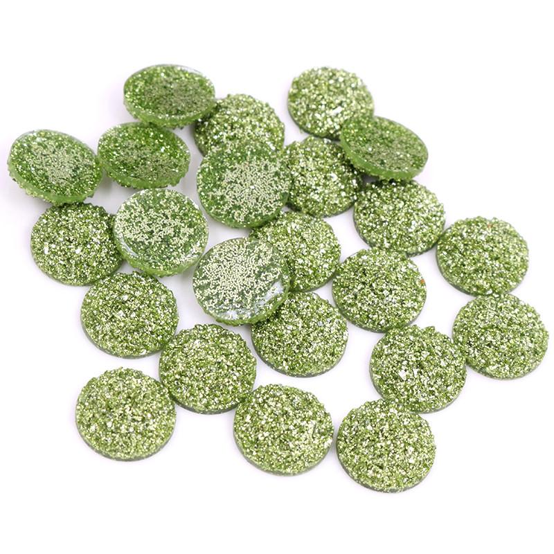 40 Stück/Los 8mm 10mm 12mm Mixfarben Druzy Naturstein Konvex Flachrücken Harz Cabochons DIY Schmuckherstellung Zubehör Zubehör