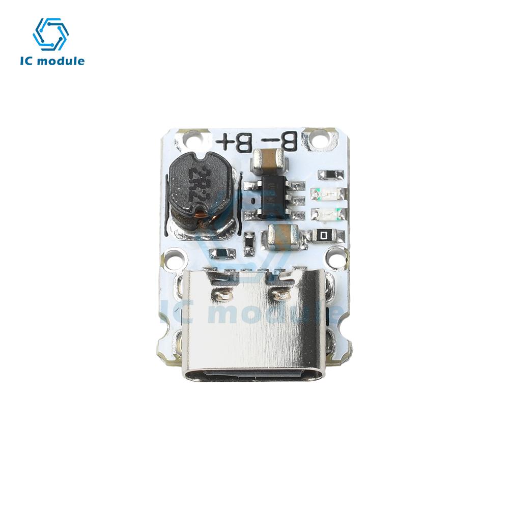 DC 5V Charge/Discharge Module 1.2A Mini Li-ion Battery Charging Module Boost Power Supply Board with Protection Type C