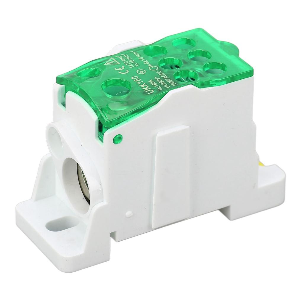 Brass Conductor DIN Rail Terminal Block 690V 160A Junction Box  Appliances