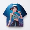 3D Printed Game Player T-Shirt for Boys - Vibrant pixel game design, short-sleeved round-neck,