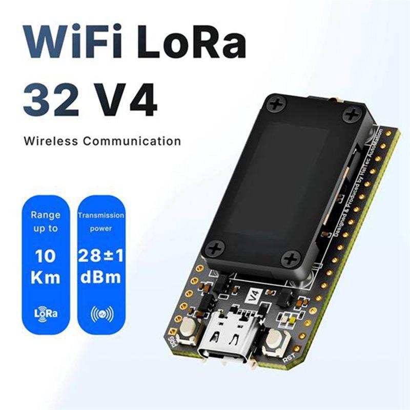 Meshtastic Heltec V4 Wifi Lora 32 Dev-Board Case Set Including Antenna ESP32 SX1262 Solar Powered BLE Low Power
