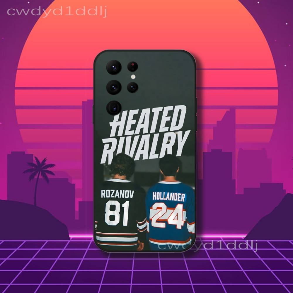 H-Heated R-Rivalry Ice Hockey Phone Case For Samsung S10,S21,FE,S21 ,S26,S25,S24,S23,Ultra,S9,S22,Plus Black Shockproof TPU