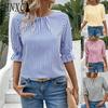 Women's Fashion Casual 3/4 Sleeve V Neck Blouses & Shirts