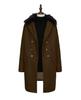 Men's Plus Size Double-Breasted Fur Collar Wool Coat
