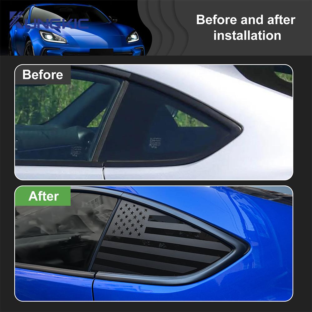 For Subaru BRZ/ Toyota GR86 2021 2022 2023 2024 2025 LHD RHD Car Rear Side Window Vinyl Window Sticker Accessories 1Pair