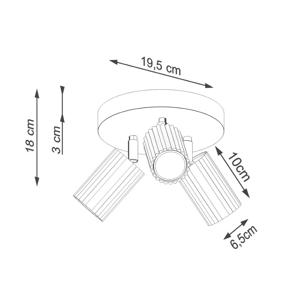 Ceiling lamp carbon 3P beige