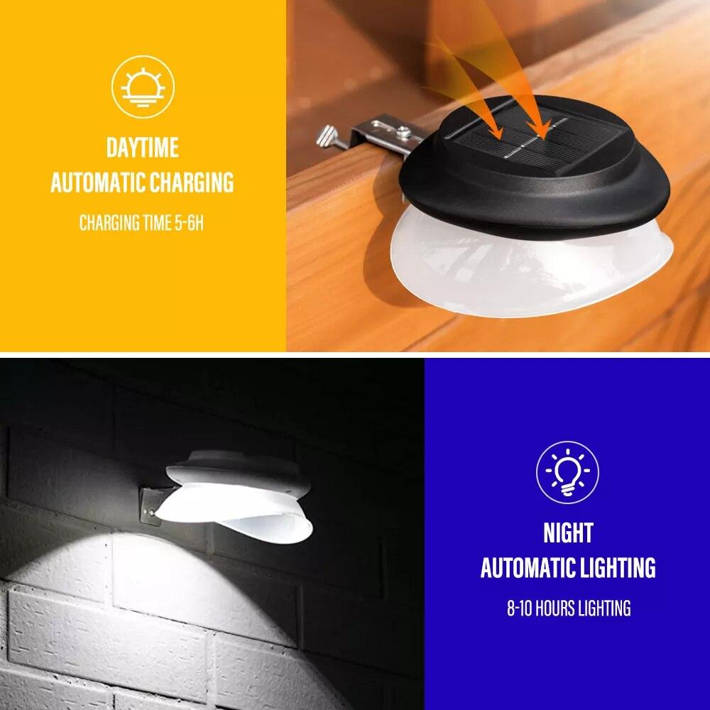 LED Solar Light, Waterproof Outdoor Garden Decoration Wall Light Suitable for Fence Garden Landscape Wall Walkway