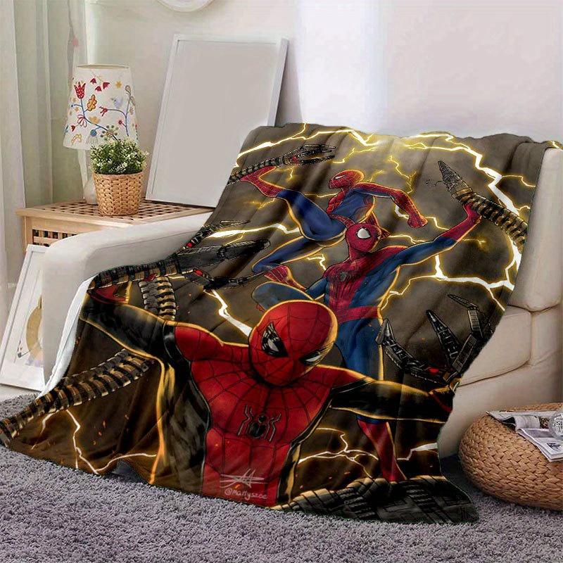 Spider-man Cute Printed Blanket Rectangular Soft Comfortable Modern Style Polyester