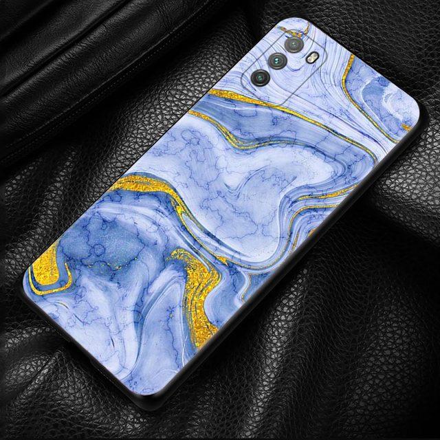 Telefon Fall Für Xiaomi Poco X3 X4 Nfc M3 M4 Pro Für Mi 12 Pro 11 10t Hinweis 10 5g 9 Abdeckung Shell Schönheit Marmor Gold Textur Quicksan