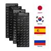 Wear-Resistant Keyboard Stickers with Spanish Russian Japanese Korean Letters for Laptop PC