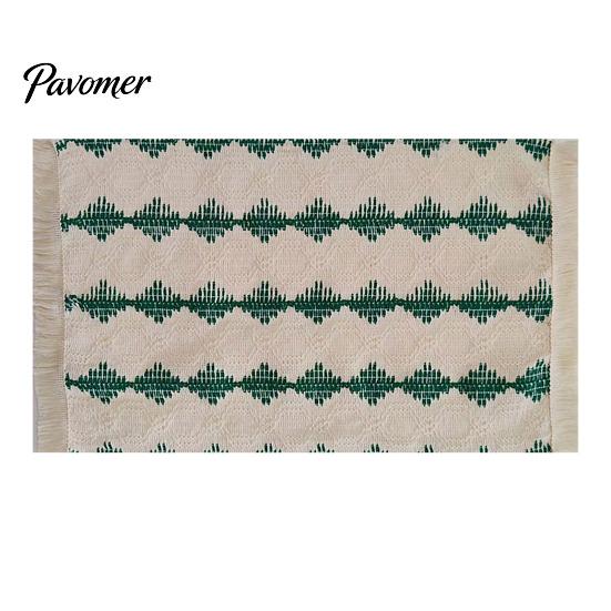 Farmhouse Fabric Placemats Bohemian Fringed Placemat Soft Cotton Linen Vintage Jacquard Machine Washable for Home Dining Table Decoration