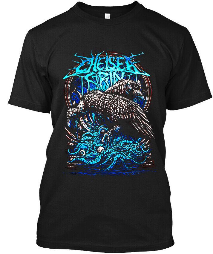 Новая мужская футболка Chelsea Grin American Music Retro Черная Размер S-5XL Унисекс L